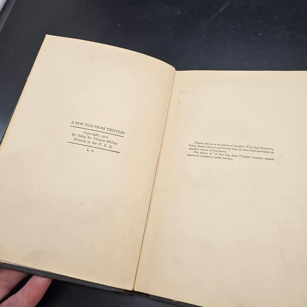 A Few Figs From Thistles Edna St. Vincent Millay 1922 Vintage Poetry Book CM2237 - Picture 5 of 10